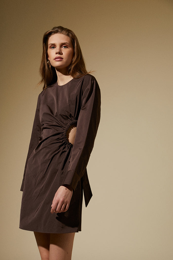 Brown RIOJA dress - Tresse Paris