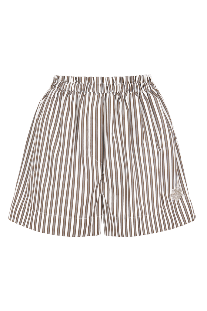 Poplin shorts with stripes - Tresse Paris